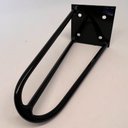 Ver imagem 2 de Kit 02 Pés de Ferro Aço Hairpin Legs 30 Cm Preto A01 Sofá Móveis Mesa - Inoviza