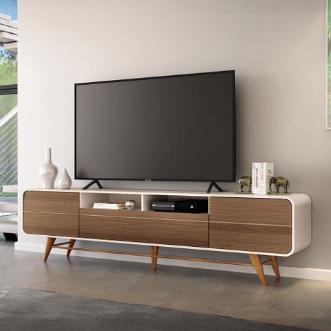 Rack para Sala Bancada de Tv 85 Pol 220cm Alissa H01 D’Rossi
