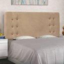 Ver imagem 2 de Cabeceira Estofada Cama Box Casal Queen Size Monreale 160cm Suede Bege - Desk Design