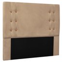 Ver imagem 1 de Cabeceira Estofada Cama Box Casal Queen Size Monreale 160cm Suede Bege - Desk Design