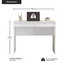 Ver imagem 3 de Escrivaninha/Mesa Escritório com 2 Gavetas e Chave 105cm Multimóveis Crjcm-ESC004 Branco