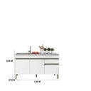 Ver imagem 2 de Kit Balcão de Pia sem Tampo e Aereo 150 Cm 6 Portas 1 Gaveta Madrid - Supremo/supremo/cp-freijó