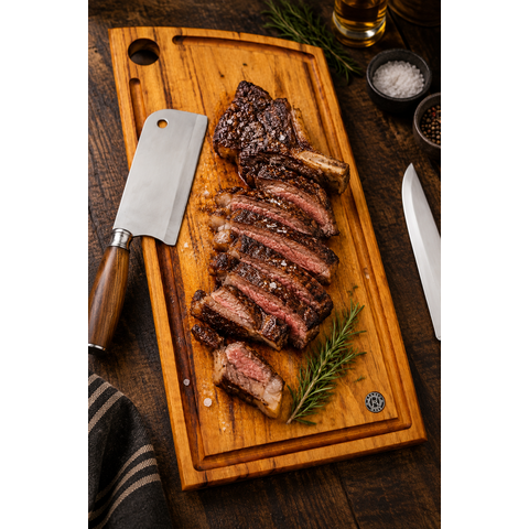 Tábua de Churrasco Grande Madeira Premium 50x24cm Steppenwood