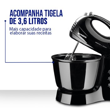 Batedeira Mondial Prática 400w 3vel 3,6l B-44 220v - 4