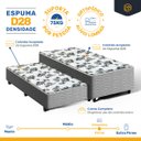 Ver imagem 5 de Bicama Box Com Colchão Acoplado de Espuma e Auxiliar de Molas Unique Solteiro 88 Cm