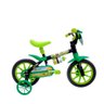 Bicicleta Infantil Nathor Cairus Masculina aro 12 Freio Tambor - Verde/Preto com rodas de - 1
