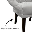 Ver imagem 5 de Kit 2 Cadeiras Sala de Estar Liz Veludo Cinza