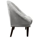 Ver imagem 2 de Kit 2 Cadeiras Sala de Estar Liz Veludo Cinza
