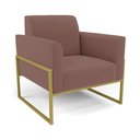 Ver imagem 4 de Sofá Namoradeira com Poltrona Base Industrial Alta Dourado Marisa Veludo Rosê D03 - D’Rossi