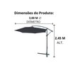 Ombrelone Suspenso 3,00m - 7