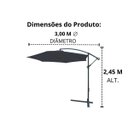 Ver imagem 7 de Ombrelone Suspenso 3,00m