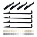 Ver imagem 1 de Kit Quatro Araras Fixas de Parede 1m Moderno Aço Resistente + Quatro Araras 40cm Rt Cabideiros