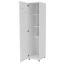 Ver imagem 4 de Armário Multiuso 45cm 1 Porta 3 Prateleiras com Espaço para Tábua de Passar 3019 Politorno