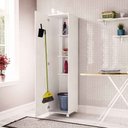 Ver mais imagens de Armário Multiuso 45cm 1 Porta 3 Prateleiras com Espaço para Tábua de Passar 3019 Politorno