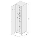 Ver imagem 6 de Armário Multiuso 45cm 1 Porta 3 Prateleiras com Espaço para Tábua de Passar 3019 Politorno