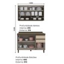 Ver imagem 7 de Cozinha Modulada Connect 2 Peças com Aéreo Basculante e Balcão 120cm Duna/Cristal - Móveis Henn