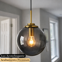 Ver imagem 4 de Lustre Pendente 29x15cm Globo Vidro Fumê Retrô Vintage Luminária Teto Gimpo Kjdde-294-anth