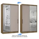 Ver imagem 3 de Guarda Roupa Modulado 134,5cm 2 Portas de Correr com Espelho Paris Avelã/cinammon Luciane Móveis