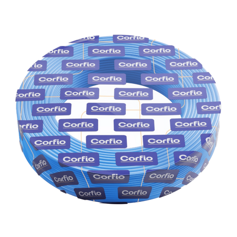 Rolo Cabo Fio Elétrico 750V 2,50MM2 c/ 100 Metros Azul Corfio