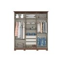 Ver imagem 3 de Guarda Roupa 6 Portas (2 C- Espelho) e 3 Gavetas C- Pés Cover Off White-nature - Henn