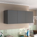 Ver imagem 2 de Armário de Lavanderia Aéreo Multiuso 3 Portas Multimóveis Mp5041 Grafite