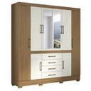 Ver imagem 2 de Guarda Roupa Napoli 8 Portas 4 Gavetas com Espelho Aramoveis