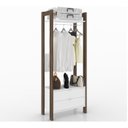 Ver imagem 3 de Quarto Solteiro 3 Peçascm8010 Az1016 Az1011 Qt11 Nogal Branco Tecno Mobili