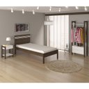 Ver imagem 1 de Quarto Solteiro 3 Peçascm8010 Az1016 Az1011 Qt11 Nogal Branco Tecno Mobili