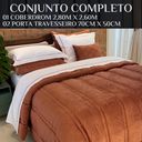 Ver imagem 6 de Cobertor Luxo King Blair Veludo + 100%algodão Grosso e Quente:terracota