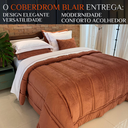 Ver imagem 2 de Cobertor Luxo King Blair Veludo + 100%algodão Grosso e Quente:terracota