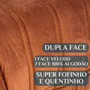 Ver imagem 3 de Cobertor Luxo King Blair Veludo + 100%algodão Grosso e Quente:terracota