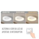 Ver imagem 6 de Luminaria Plafon 3 em 1 Led Iluminaçao Residencial Comercial Quarto Sala de Estar Jantar Casa Recepç