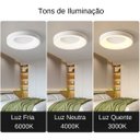 Ver imagem 5 de Luminaria Plafon 3 em 1 Led Iluminaçao Residencial Comercial Quarto Sala de Estar Jantar Casa Recepç