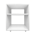 Ver imagem 5 de Kit 2 Mesa Cabeceira Nicho Quarto 39x50x37 Branco Pés Amadeirados