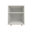 Ver imagem 4 de Kit 2 Mesa Cabeceira Nicho Quarto 39x50x37 Branco Pés Amadeirados
