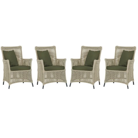 4 Poltronas Igapó Alumínio Micro Pintura Preta Corda Náutica Estofado 13