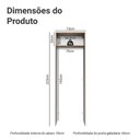 Ver imagem 2 de Porta-geladeira 73 Cm 1 Porta Basculante Crema/rustic/crema Agata Madesa