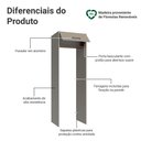 Ver imagem 3 de Porta-geladeira 73 Cm 1 Porta Basculante Crema/rustic/crema Agata Madesa
