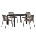 Ver imagem 1 de Kit 1 Mesa Creta 140x72cm e 4 Cadeira Tulum em Polipropileno