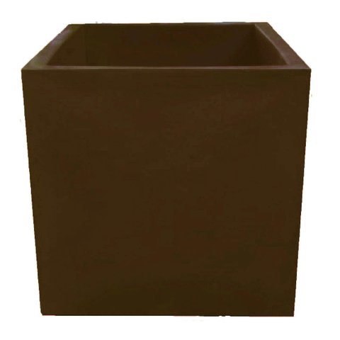 Vaso Planta 50x50 Quadrado Polietileno - MARROM MADEIRA 015