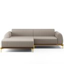Ver imagem 3 de Sofá 6 Lugares com Chaise Esquerdo Para Sala de Estar Molino 350cm D02 Linho Bege C-107 - Lyam