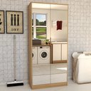 Ver imagem 1 de Armário Multiuso Plaza 2 Portas com Espelho 1 Gaveta - Panorama Móveis