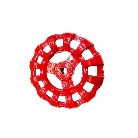 Volante P/ Registro Hidrante Bruto em Poliamida de 2 1/2 Vermelho Quadrado 9mm Deca Registro Hidrant