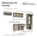 Ver imagem 6 de Armário de Cozinha Completa 260 cm Crema Nice Madesa 03