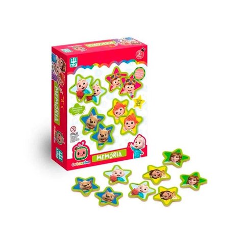 Jogo da Memória Infantil - em Madeira - Cocomelon - Nig
