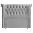 Ver imagem 6 de Cabeceira Cama Box Casal 140 Cm Serena Veludo Cinza - Nexta Casa
