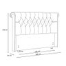 Cabeceira Cama Box Casal 140 Cm Serena Veludo Cinza - Nexta Casa - 5