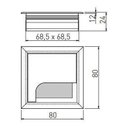 Ver imagem 2 de Passa Fio Cabo Alumínio Fosco Quadrado Mesas 80x80mm