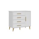 Ver imagem 7 de Quarto Infantil com Guarda-Roupa 2 Portas 2 Gavetas com Cômoda e Cama Magia Espresso Móveis Branco
