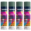 Ver imagem 2 de Tinta Spray 400ml Verde Escuro Uso Geral em Aço Ferro Gesso Cerâmica Couro | Universo | Kit 04 Un